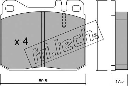 Fri.Tech. 013.1 - Bremžu uzliku kompl., Disku bremzes ps1.lv