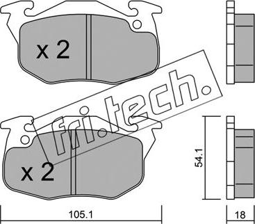 Fri.Tech. 039.5 - Bremžu uzliku kompl., Disku bremzes ps1.lv