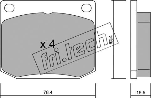 Fri.Tech. 020.0 - Bremžu uzliku kompl., Disku bremzes ps1.lv