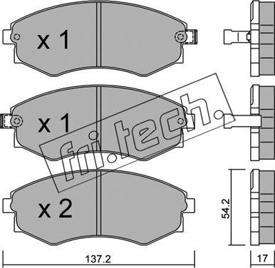 Fri.Tech. 195.0 - Bremžu uzliku kompl., Disku bremzes ps1.lv