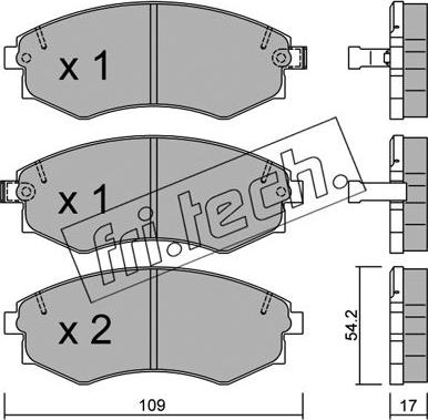 Fri.Tech. 195.1 - Bremžu uzliku kompl., Disku bremzes ps1.lv