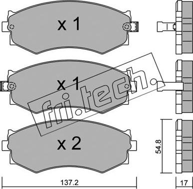 Fri.Tech. 197.1 - Bremžu uzliku kompl., Disku bremzes ps1.lv