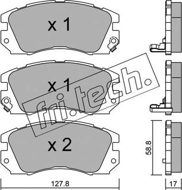 Fri.Tech. 142.0 - Bremžu uzliku kompl., Disku bremzes ps1.lv