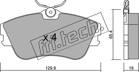 Fri.Tech. 167.0 - Bremžu uzliku kompl., Disku bremzes ps1.lv