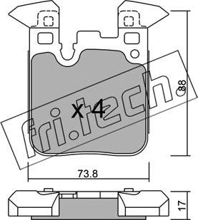 Fri.Tech. 1040.0 - Bremžu uzliku kompl., Disku bremzes ps1.lv