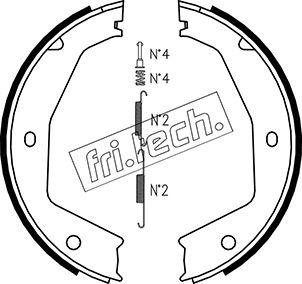 Fri.Tech. 1048.002K - Bremžu loku kompl., Stāvbremze ps1.lv