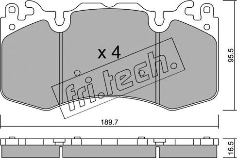 Fri.Tech. 1048.0 - Bremžu uzliku kompl., Disku bremzes ps1.lv