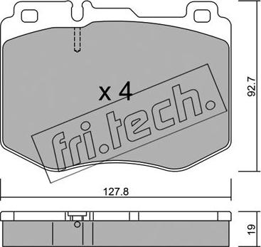 Fri.Tech. 1043.0 - Bremžu uzliku kompl., Disku bremzes ps1.lv