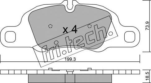 Fri.Tech. 1051.0 - Bremžu uzliku kompl., Disku bremzes ps1.lv