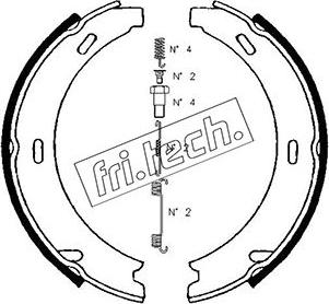 Fri.Tech. 1052.121K - Bremžu loku kompl., Stāvbremze ps1.lv