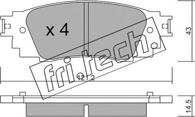 Fri.Tech. 1089.0 - Bremžu uzliku kompl., Disku bremzes ps1.lv