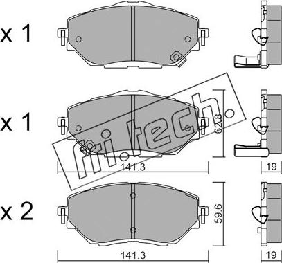 Fri.Tech. 1088.0 - Bremžu uzliku kompl., Disku bremzes ps1.lv