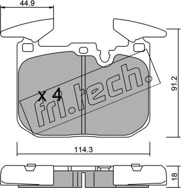 Fri.Tech. 1039.0 - Bremžu uzliku kompl., Disku bremzes ps1.lv