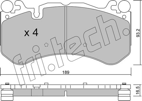 Fri.Tech. 1198.0 - Bremžu uzliku kompl., Disku bremzes ps1.lv