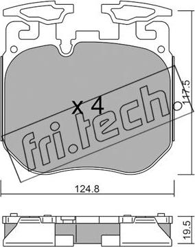 Fri.Tech. 1147.0 - Bremžu uzliku kompl., Disku bremzes ps1.lv