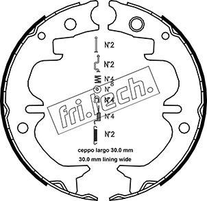 Fri.Tech. 1115.314K - Bremžu loku kompl., Stāvbremze ps1.lv