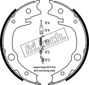 Fri.Tech. 1115.315K - Bremžu loku kompl., Stāvbremze ps1.lv