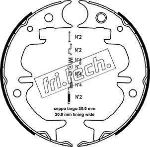 Fri.Tech. 1115.316K - Bremžu loku kompl., Stāvbremze ps1.lv