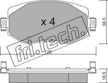 Fri.Tech. 1110.0 - Bremžu uzliku kompl., Disku bremzes ps1.lv