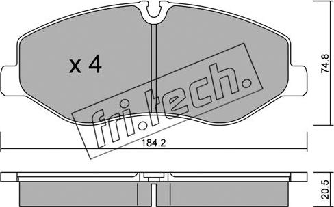 Fri.Tech. 1139.0 - Bremžu uzliku kompl., Disku bremzes ps1.lv