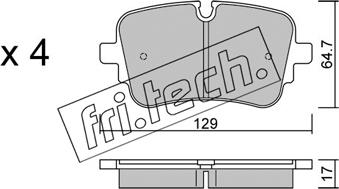 Fri.Tech. 1130.1 - Bremžu uzliku kompl., Disku bremzes ps1.lv