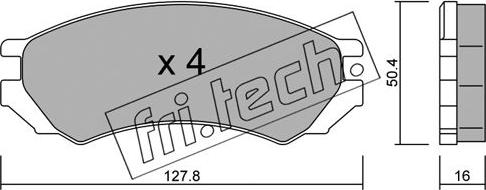 Fri.Tech. 184.0 - Bremžu uzliku kompl., Disku bremzes ps1.lv