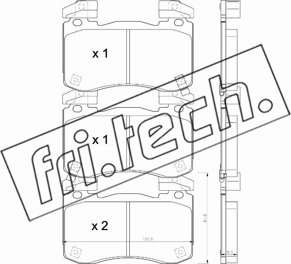 Fri.Tech. 1306.0 - Bremžu uzliku kompl., Disku bremzes ps1.lv