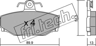 Fri.Tech. 133.0 - Bremžu uzliku kompl., Disku bremzes ps1.lv