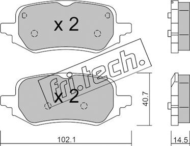 Fri.Tech. 1248.0 - Bremžu uzliku kompl., Disku bremzes ps1.lv