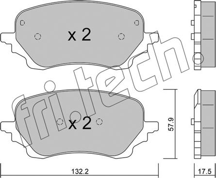 Fri.Tech. 1247.0 - Bremžu uzliku kompl., Disku bremzes ps1.lv