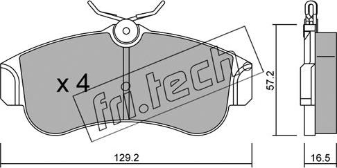 Fri.Tech. 125.0 - Bremžu uzliku kompl., Disku bremzes ps1.lv