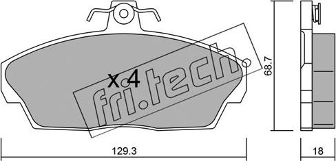 Fri.Tech. 177.1 - Bremžu uzliku kompl., Disku bremzes ps1.lv