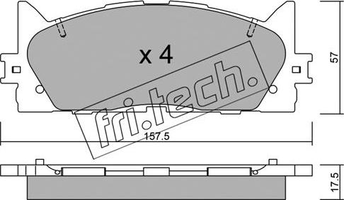 Fri.Tech. 899.0 - Bremžu uzliku kompl., Disku bremzes ps1.lv