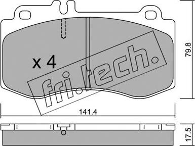 Fri.Tech. 844.0 - Bremžu uzliku kompl., Disku bremzes ps1.lv