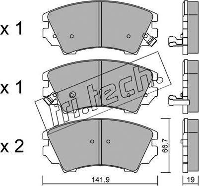 Fri.Tech. 859.0 - Bremžu uzliku kompl., Disku bremzes ps1.lv