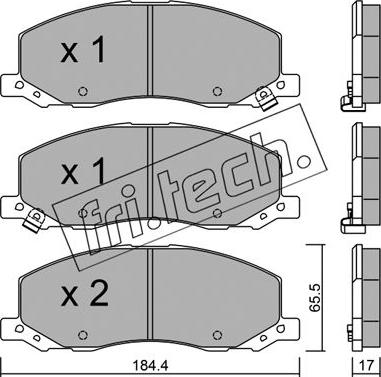 Fri.Tech. 860.0 - Bremžu uzliku kompl., Disku bremzes ps1.lv