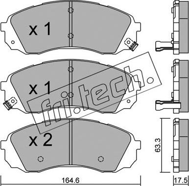 Fri.Tech. 801.0 - Bremžu uzliku kompl., Disku bremzes ps1.lv