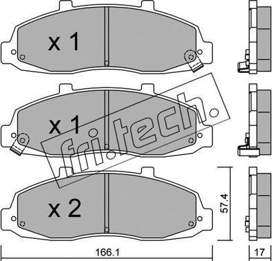 Fri.Tech. 874.0 - Bremžu uzliku kompl., Disku bremzes ps1.lv