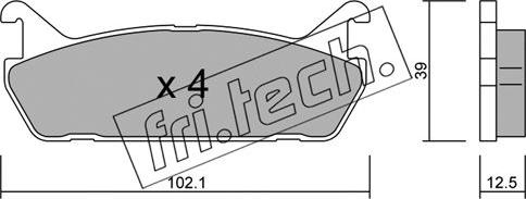 Fri.Tech. 399.0 - Bremžu uzliku kompl., Disku bremzes ps1.lv