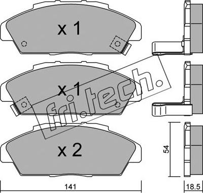 Fri.Tech. 394.0 - Bremžu uzliku kompl., Disku bremzes ps1.lv