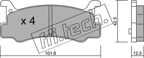 Fri.Tech. 398.0 - Bremžu uzliku kompl., Disku bremzes ps1.lv