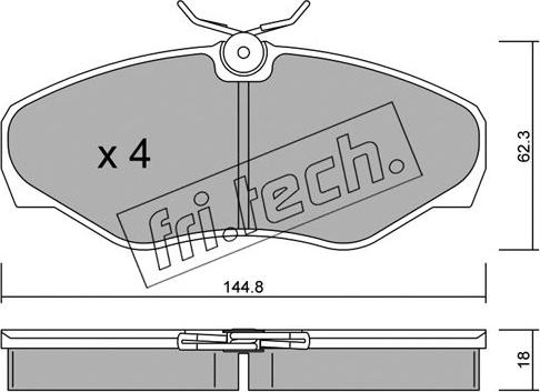 Fri.Tech. 347.2 - Bremžu uzliku kompl., Disku bremzes ps1.lv