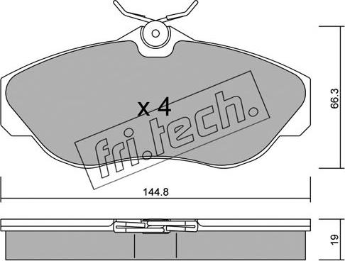 Fri.Tech. 359.0 - Bremžu uzliku kompl., Disku bremzes ps1.lv