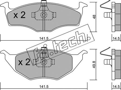 Fri.Tech. 354.0 - Bremžu uzliku kompl., Disku bremzes ps1.lv