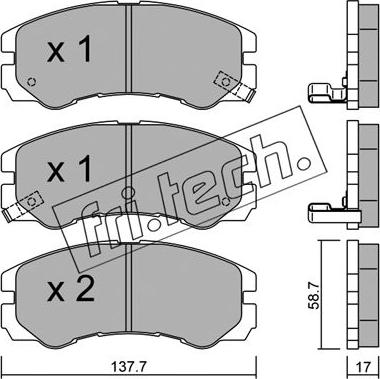 Fri.Tech. 366.0 - Bremžu uzliku kompl., Disku bremzes ps1.lv