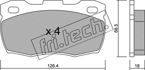 Fri.Tech. 361.0 - Bremžu uzliku kompl., Disku bremzes ps1.lv