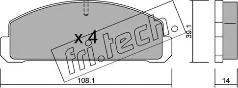 Fri.Tech. 309.0 - Bremžu uzliku kompl., Disku bremzes ps1.lv