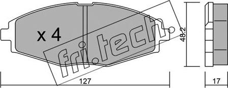 Fri.Tech. 302.0 - Bremžu uzliku kompl., Disku bremzes ps1.lv