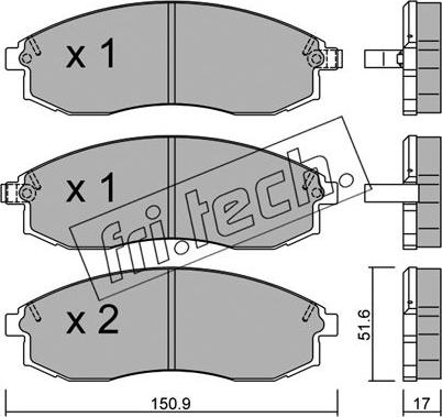 Fri.Tech. 315.0 - Bremžu uzliku kompl., Disku bremzes ps1.lv