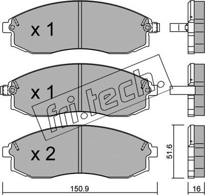 Fri.Tech. 315.1 - Bremžu uzliku kompl., Disku bremzes ps1.lv